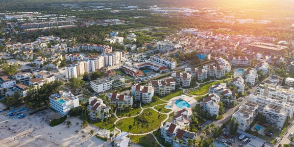 Aerial view of RIU resort