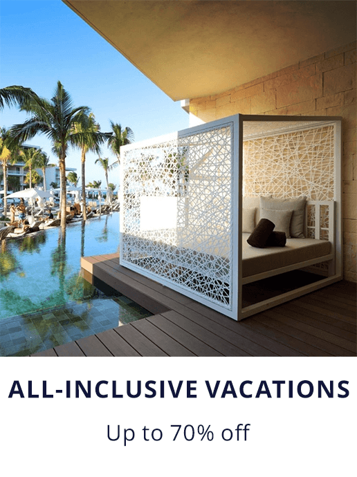 ALL-INCLUSIVE VACATIONS. Up to 70% off.