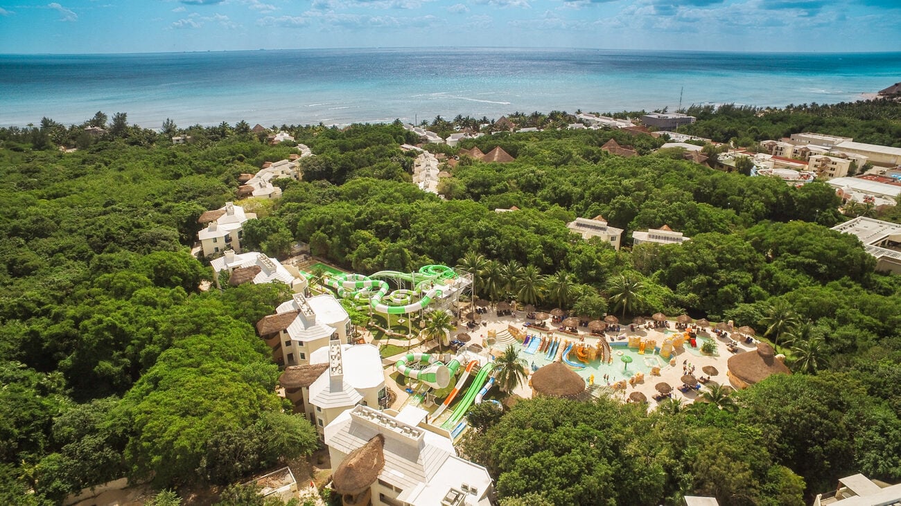 Sandos Caracol Aqua Park Slider Aerial