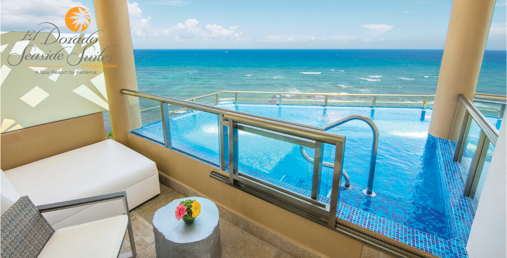 El Dorado Seaside Suites Oceanfront Infinity Pool Balcony View