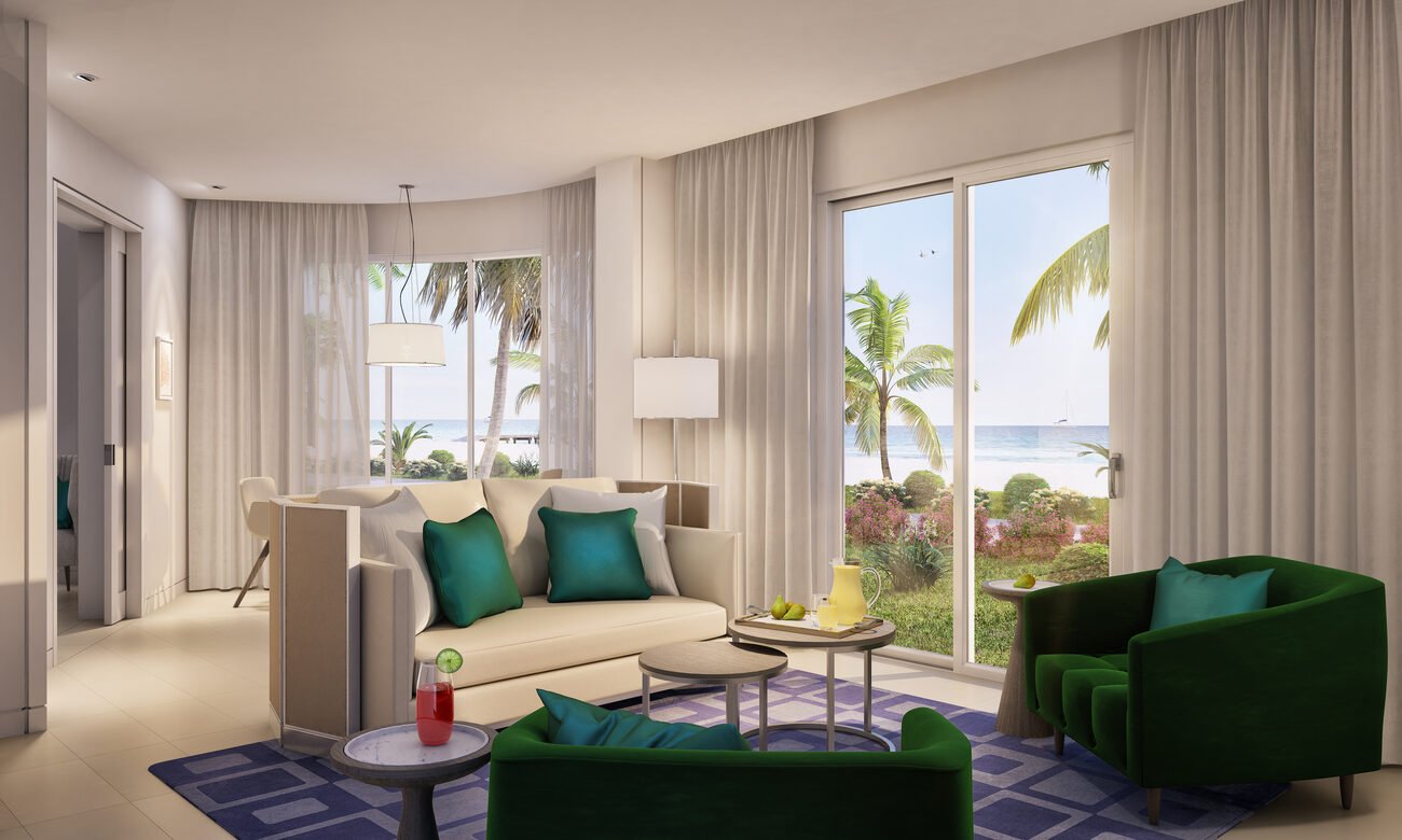 Oceanfront balcony Suite at El Dorado Seaside Suites