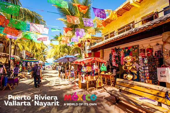 Vibrant colors of Sayulita, Riviera Nayarit, Mexico.