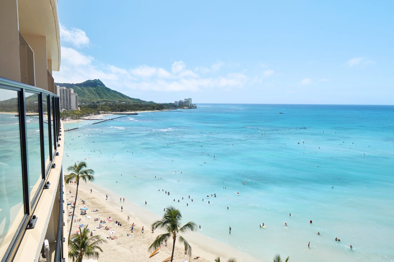 ocean view from Outrigger Waikiki Beach Resort