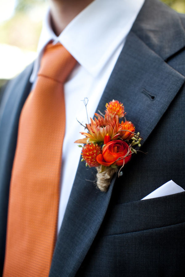 Orange-Grooms-Tie-Wedding-Day