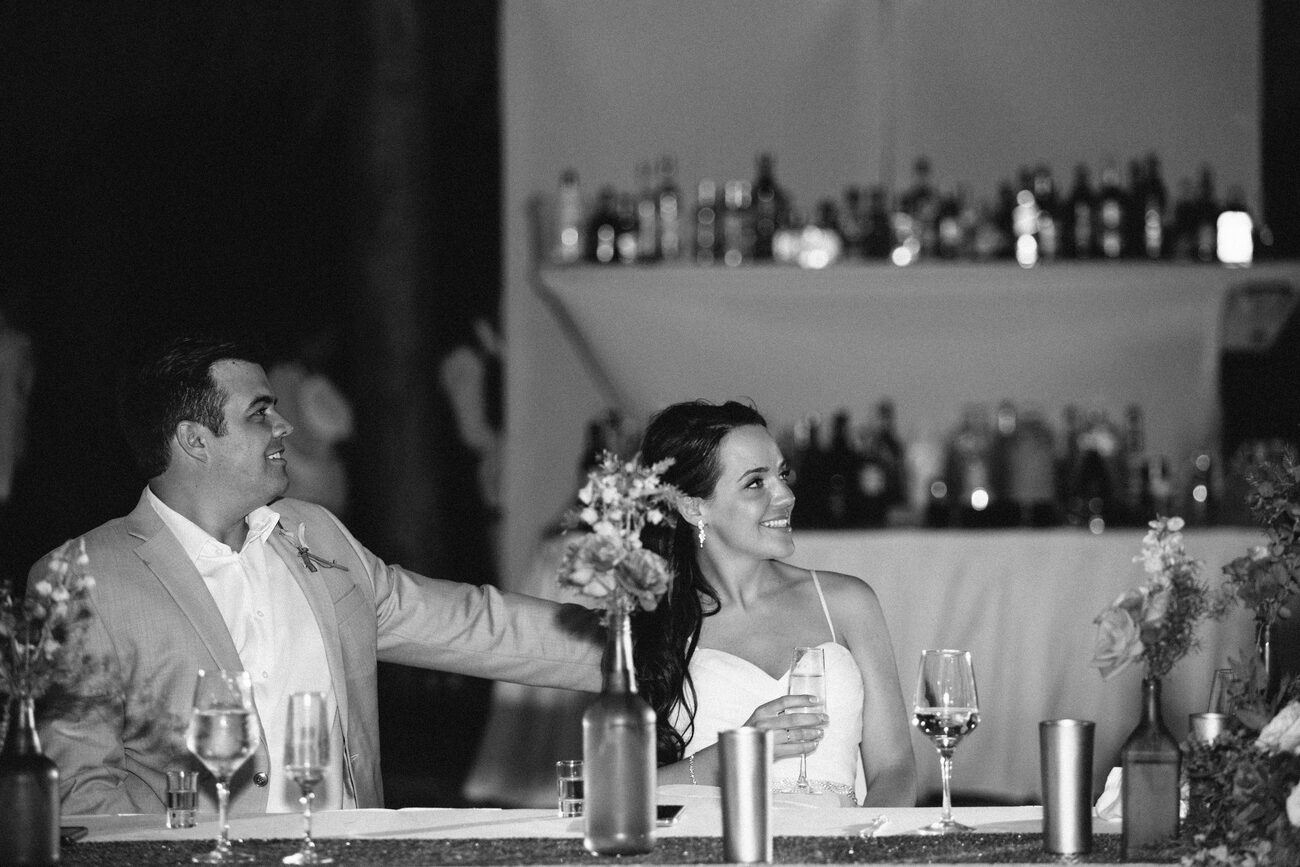 Bride and groom at Finest Playa Mujeres in Cancun, Mexico. 