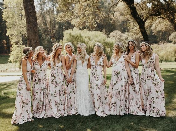 How to Rock the Printed Bridesmaid Dress Trend