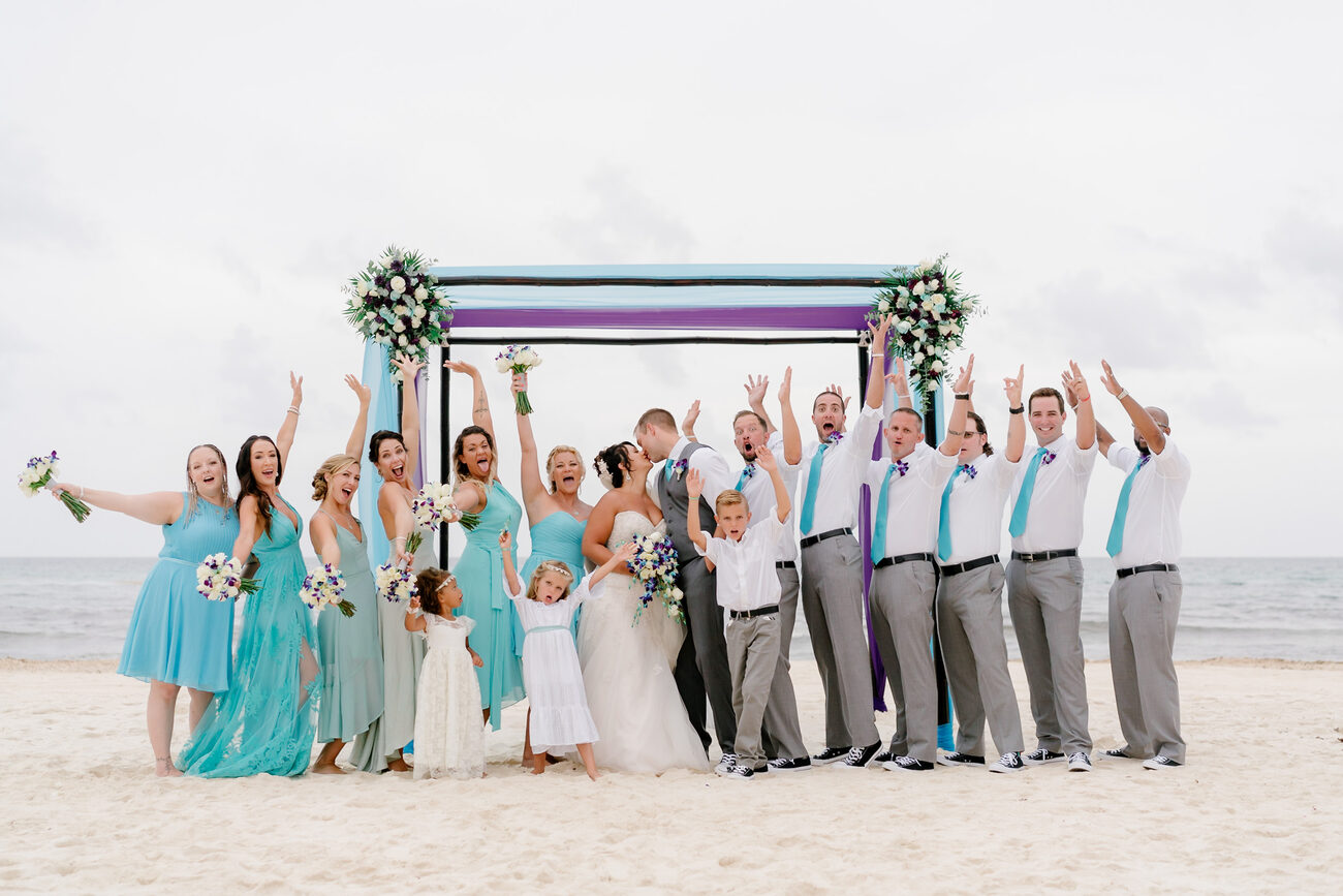 destination wedding party photos