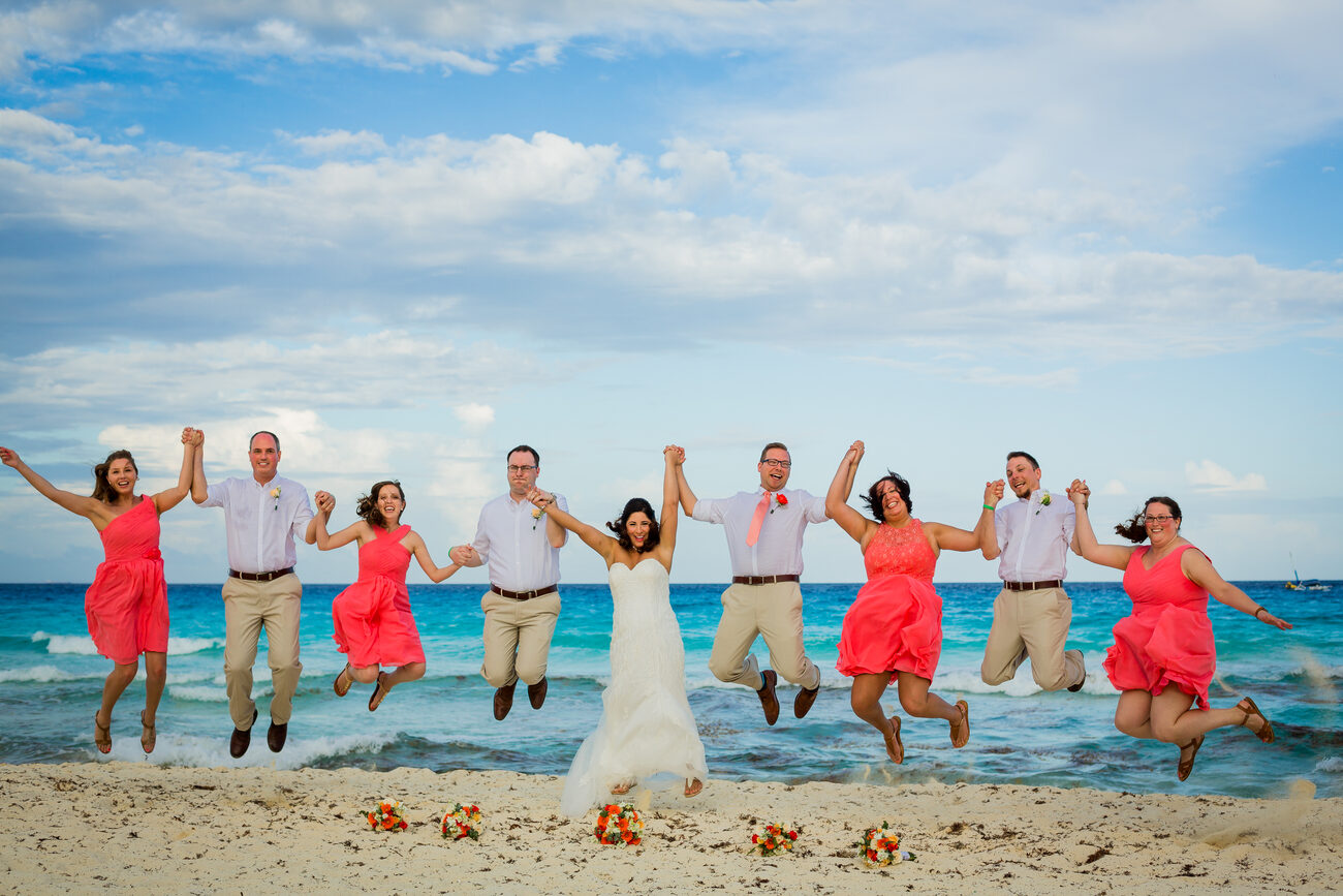 destination wedding party photos