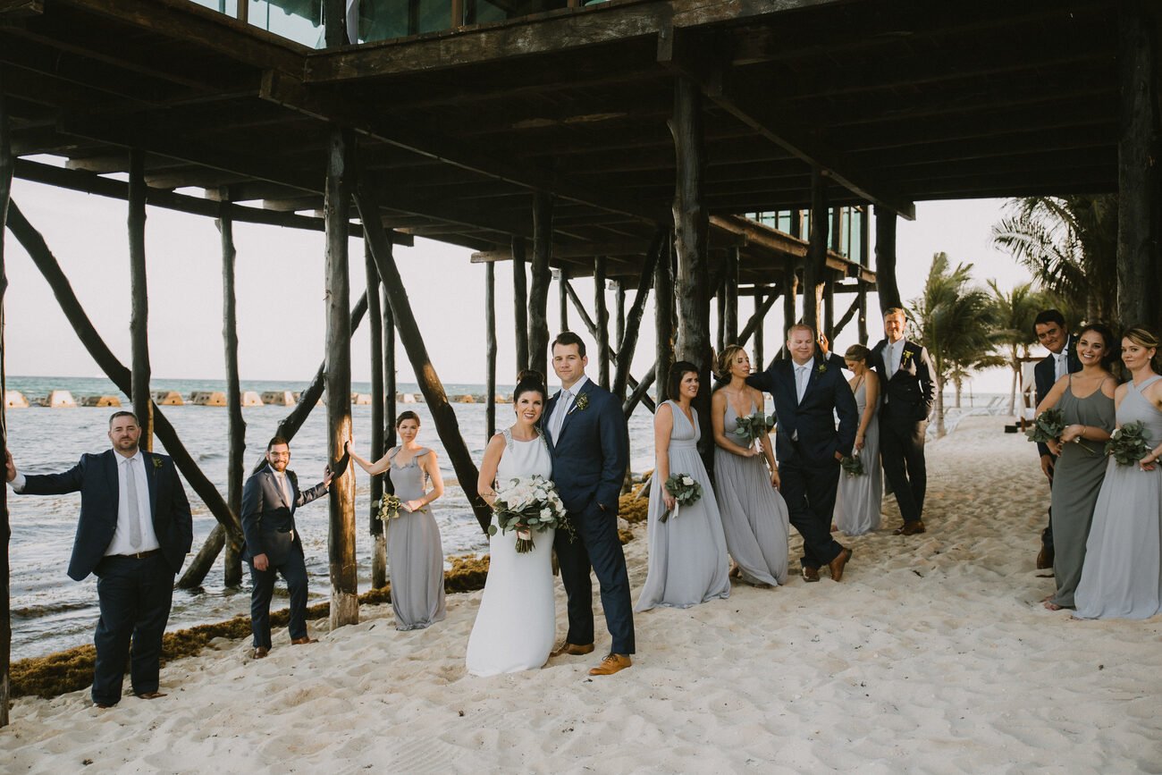 destination wedding party photos