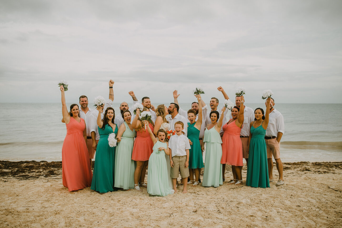 destination wedding party photos