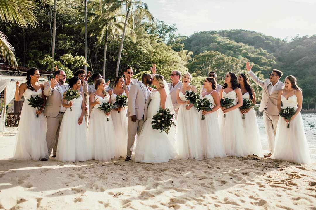 destination wedding party photos