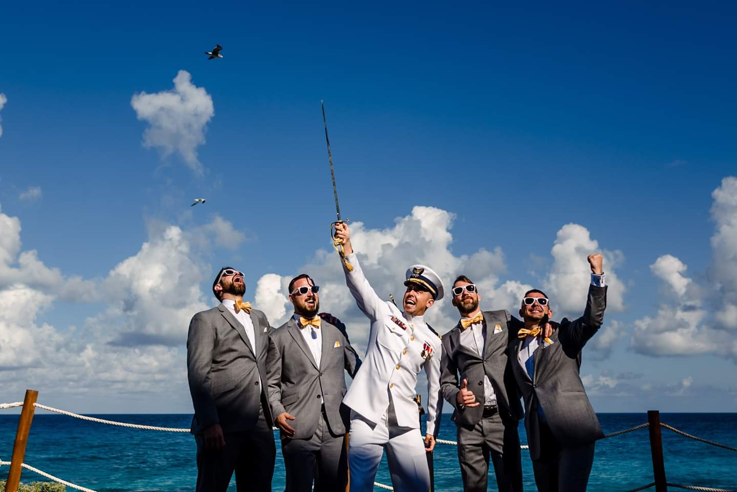 destination wedding party photos