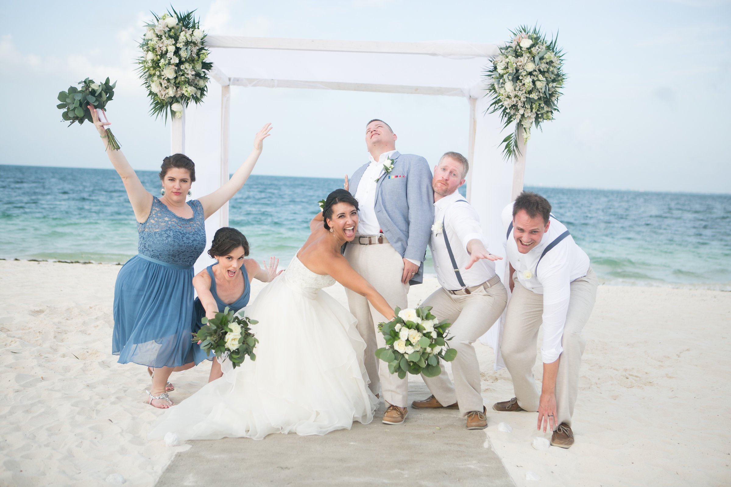 destination wedding party photos