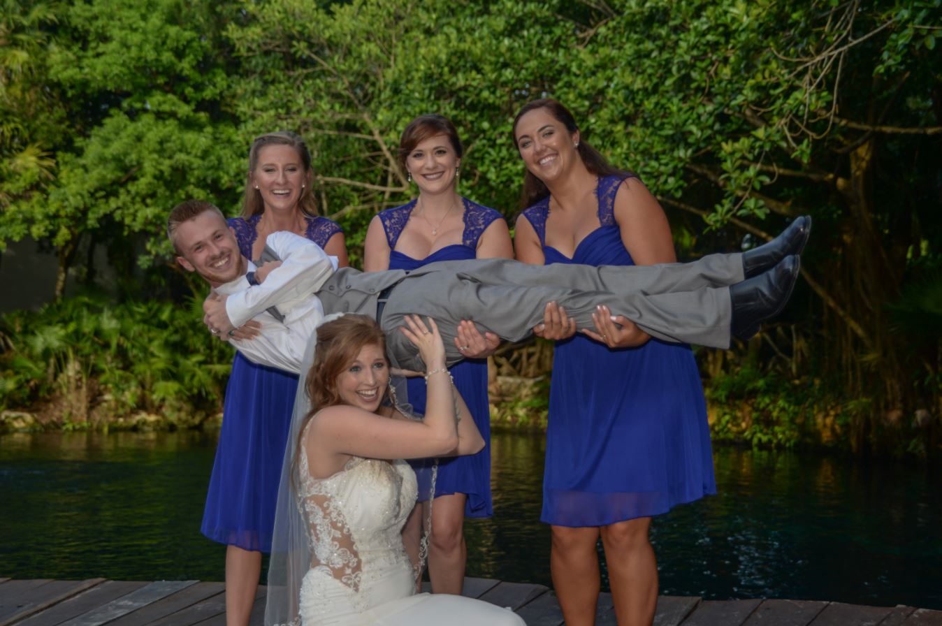 destination wedding party photos