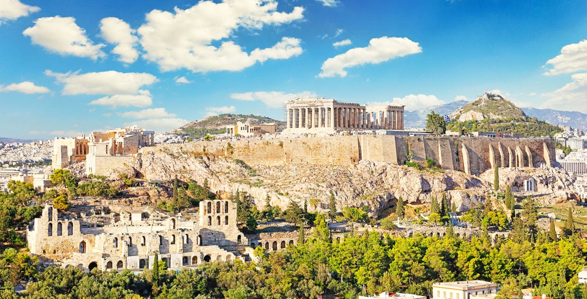 Aerial view of the Parthenon