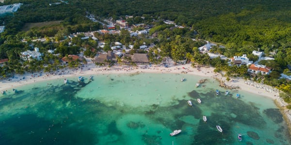 Aerial view of Akumal